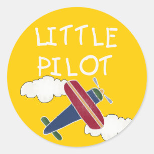 Kleine Pilot-Trikots und Geschenke Runder Aufkleber