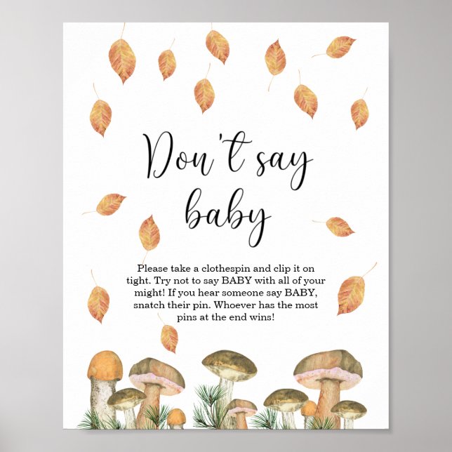 Kleine Pilzflora - Sagen Sie nicht, Baby Poster (Vorne)