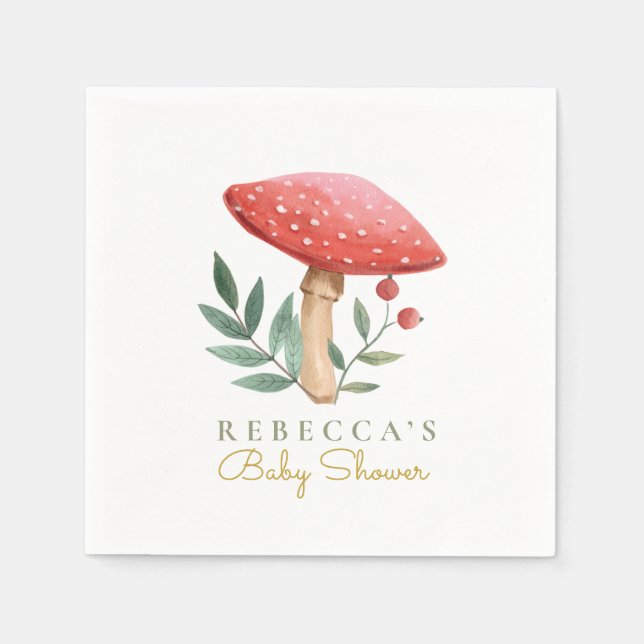 Kleine Pilzspülung Babydusche Serviette (Vorderseite)