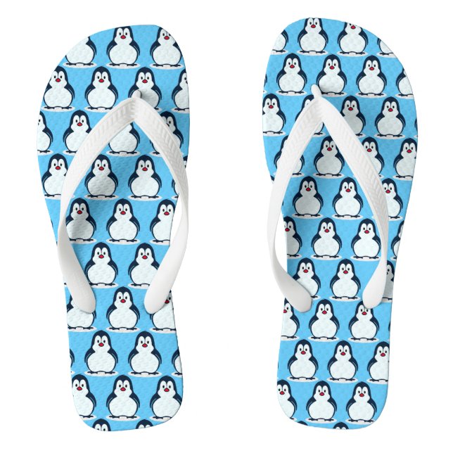 Kleine Pinguine Design Flip Flops (Fußbett)