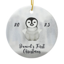 kleine Pinguine ersten Weihnachten