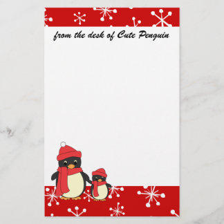 Kleine Pinguine für einen Spaziergang Briefpapier
