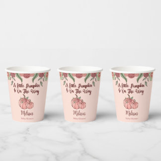 Kleine Pink Pumpkin Baby Dusche Pappbecher