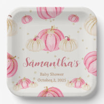 Kleine Pink Pumpkin Wasserfarben Teller