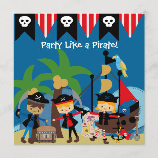 Kleine Piraten Kinder Piraten Geburtstag Einladung