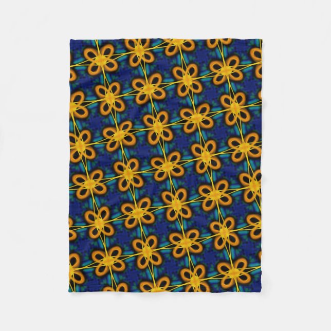Kleine Polardecke von blau und gelb Fleecedecke (Vorderseite)