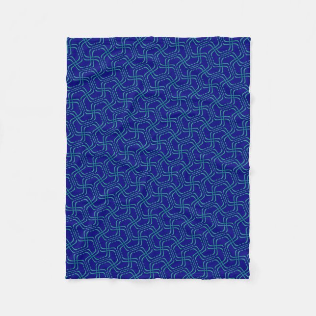 Kleine Poldecke Jimette Blaues Design Fleecedecke (Vorderseite)