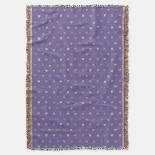 Kleine Polka Herzen auf Ultra Violet Lila Decke