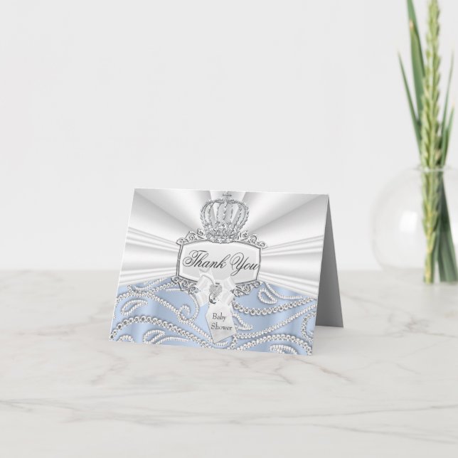 Kleine Prince Diamond Babydusche Danke Karte (Vorderseite)
