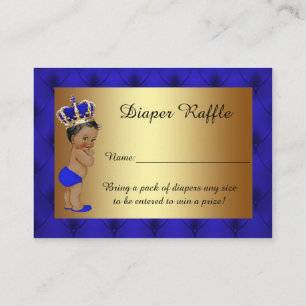 Kleine Prince Diaper Raffle Tickets Begleitkarte