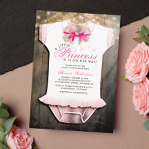Kleine Princess Baby Dusche | Rustikal | Rose Gold