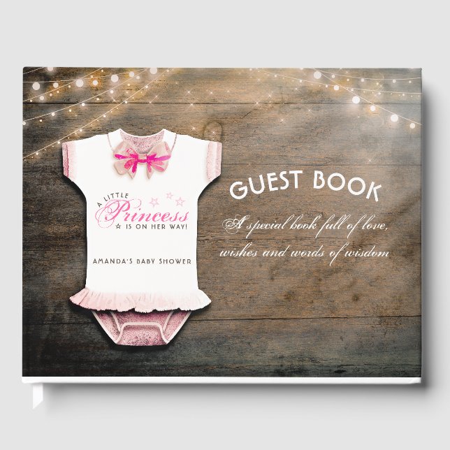 Kleine Princess Baby Dusche Wünsche und Weisheit Gästebuch (Vorderseite)