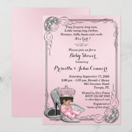 Kleine Princess-Babydusche Einladung, pink Einladung