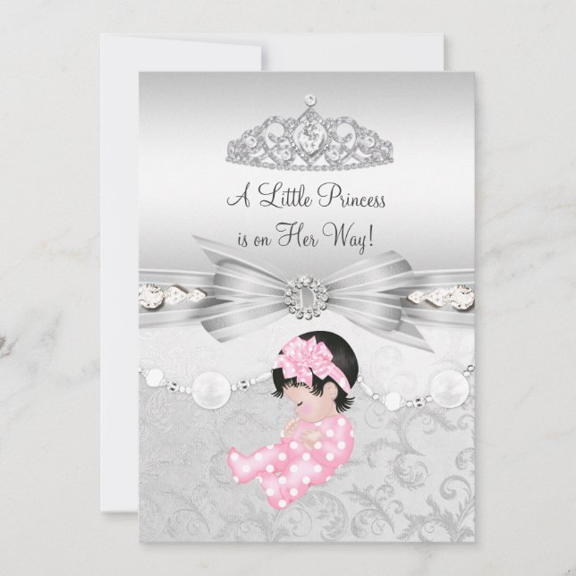 Kleine Princess Girl Baby Dusche Einladung (Vorderseite)
