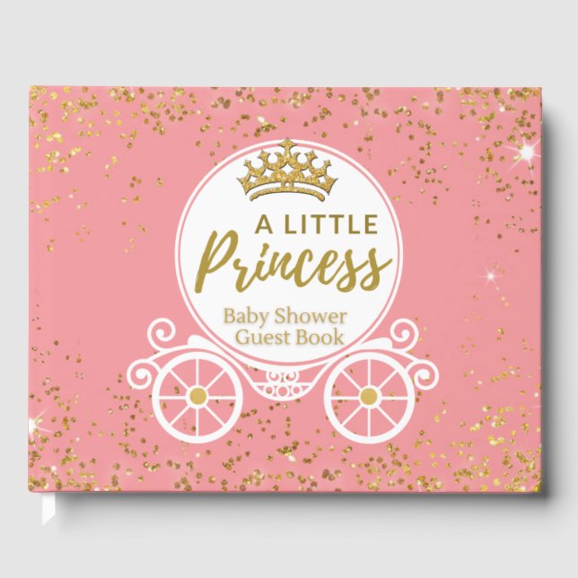 Kleine Princess-Kinderdusche für Mädchen Gästebuch (Vorderseite)