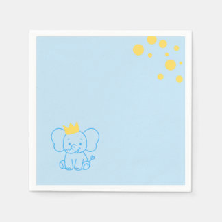 Kleine Prinz-Elefanten-Baby-Shower-Cocktailserviet Serviette
