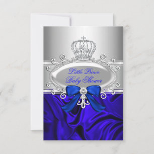 Kleine Prinz königsblaue Babyparty-Einladung Einladung