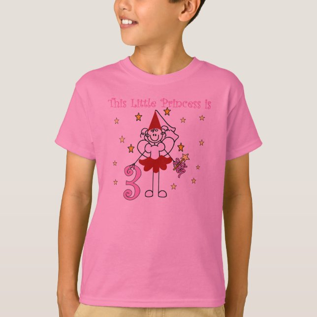 Kleine Prinzessin 3. Geburtstag T-Shirt (Vorderseite)