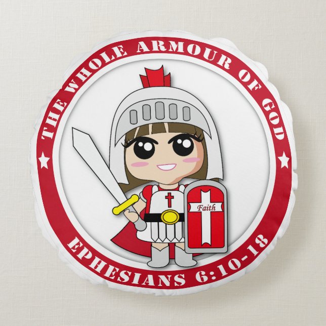 Kleine Prinzessin Ai Round Pillows Rundes Kissen (Vorderseite)