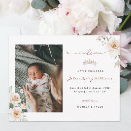 Kleine Prinzessin | Ankündigung von Foto zur Gebur
