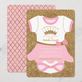 Kleine Prinzessin Baby Pajamas Shower Invitation Einladung