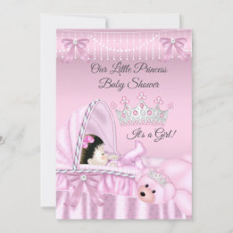 Kleine Prinzessin Baby Shower Mädchen rosa Kinderb Einladung