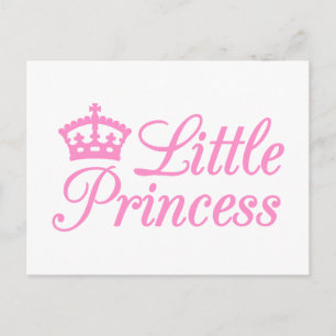 Kleine Prinzessin, Design mit rosa Krone für das B Postkarte