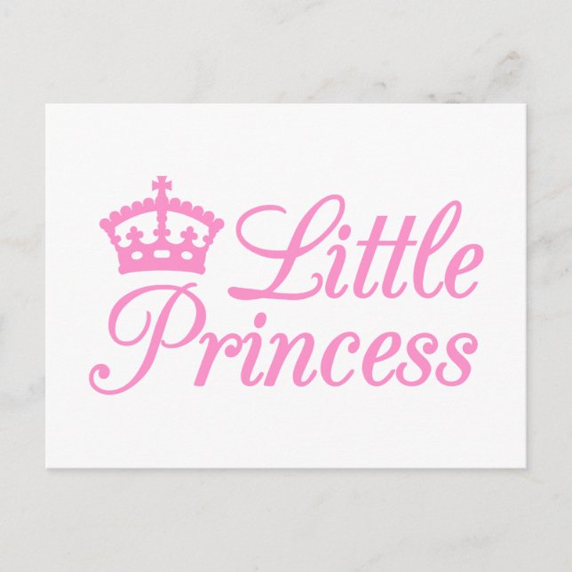 Kleine Prinzessin, Design mit rosa Krone für das B Postkarte (Vorderseite)