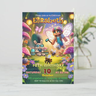 Kleine Prinzessin Fairy Birthday Einladung