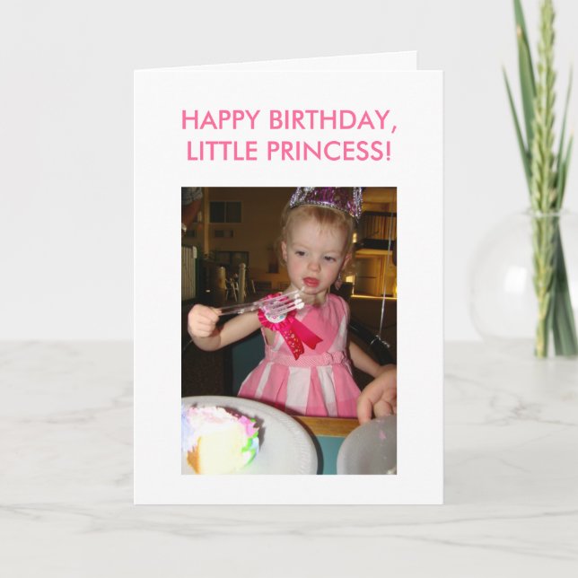 Kleine Prinzessin, Geburtstag, GLÜCKLICHER GEBURTS Karte (Vorderseite)