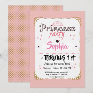 kleine Prinzessin-Geburtstagskarte Einladung