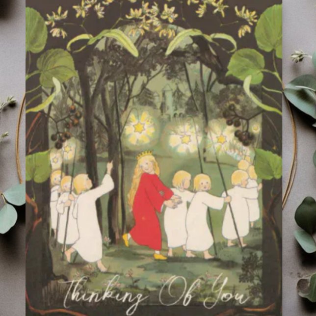 Kleine Prinzessin im Wald Grußkarte (Von Creator hochgeladen)