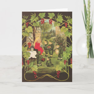 Kleine Prinzessin im Wald Grußkarte