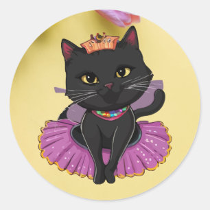 Kleine Prinzessin Kity Runder Aufkleber