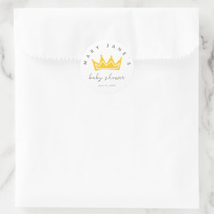 Kleine Prinzessin Krone Babyparty Geschenke Runder Aufkleber
