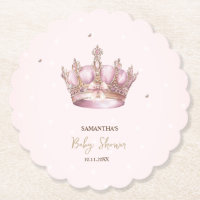 Kleine Prinzessin Krone Perlen Punkte Baby Shower