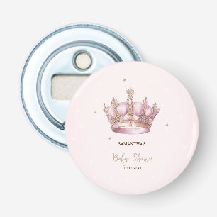 Kleine Prinzessin Krone Perlen Punkte Babyparty Flaschenöffner