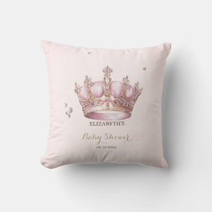 Kleine Prinzessin Krone Perlen Punkte Babyparty Kissen