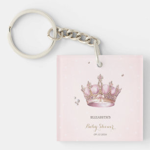 Kleine Prinzessin Krone Perlen Punkte Babyparty Schlüsselanhänger