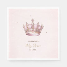 Kleine Prinzessin Krone Perlen Punkte Babyparty