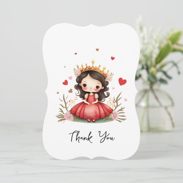 Kleine Prinzessin mit rotem Kleid (Stehend Vorderseite)
