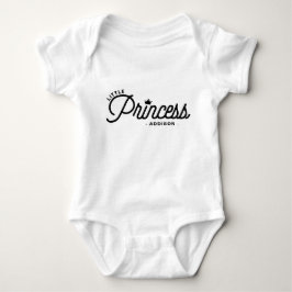Kleine Prinzessin Moderne Typografie Personalisier Baby Strampler