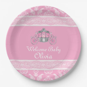 Kleine Prinzessin, niedlich, Baby-Dusche, Pappteller