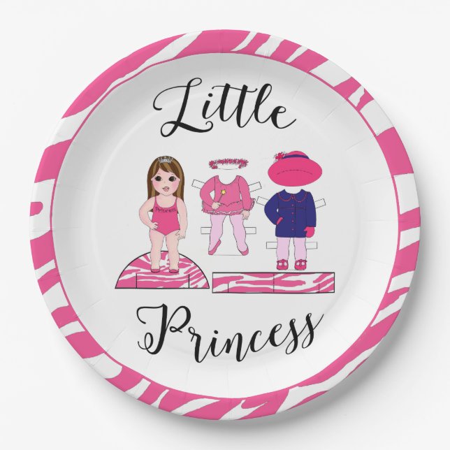 "Kleine Prinzessin" Pappteller (Vorderseite)