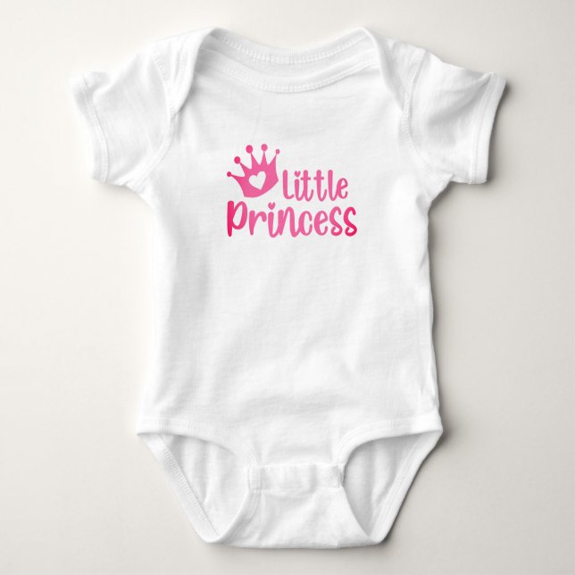 Kleine Prinzessin. Personalisieren Sie Baby Bodysu Strampler (Vorderseite)