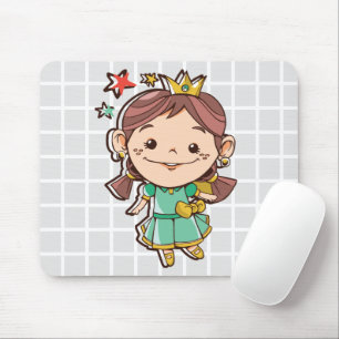 Kleine Prinzessin-Raster-Mauspad Mousepad