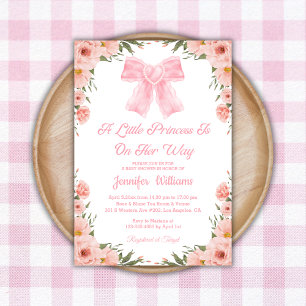 kleine Prinzessin, rosa Bugblütendusche Einladung