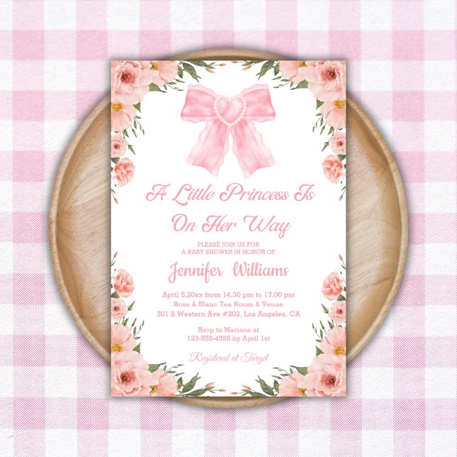 kleine Prinzessin, rosa Bugblütendusche Einladung (Von Creator hochgeladen)
