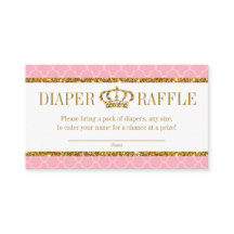 Kleine Prinzessin Royal Pink und Gold Diaper Raffl