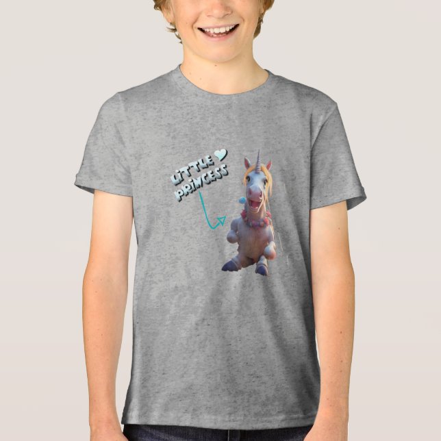 Kleine Prinzessin Tri-Blend Shirt (Vorderseite)